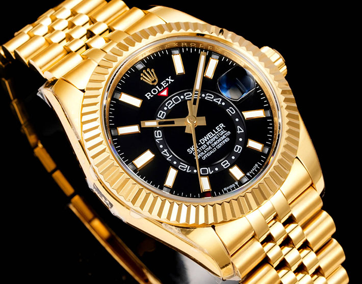 最高級ロレックススーパーコピー ROLEX 42mm スカイドゥエラー イエローゴールド ブライトブラック 2630166 ロレックス コピー 通販 - 画像 (2)