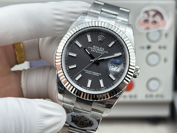 最高級ロレックススーパーコピー ROLEX デイトジャスト 41 ダークロジウム オイスターブレスレット Ref.126334 ロレックス デイトジャスト 41 - 画像 (7)