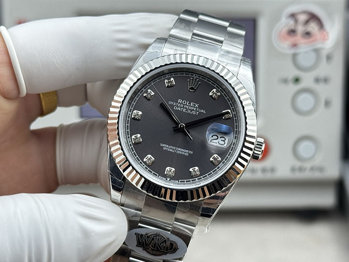 最高級ロレックススーパーコピー ROLEX デイトジャスト41 ダイヤモンド ホワイトゴールド グレー Ref.116334G デイトジャスト41 価格 - 画像 (7)