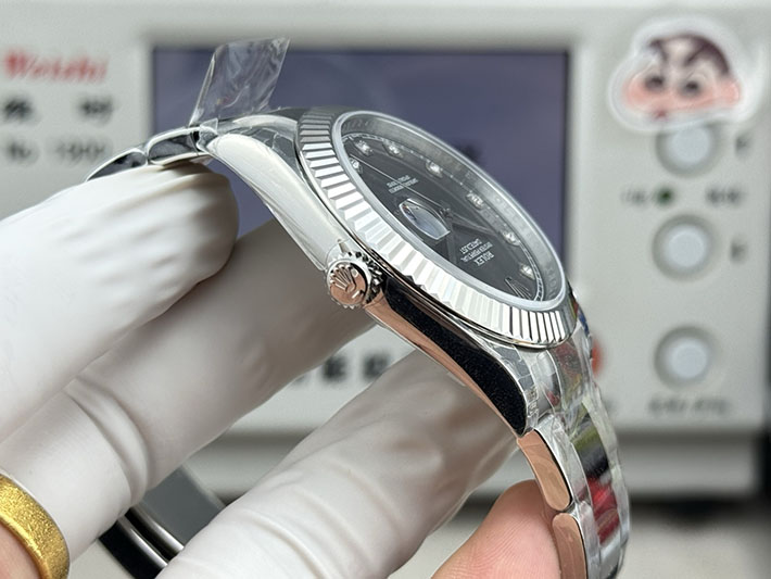 最高級ロレックススーパーコピー ROLEX デイトジャスト41 ダイヤモンド ホワイトゴールド グレー Ref.116334G デイトジャスト41 価格 - 画像 (4)
