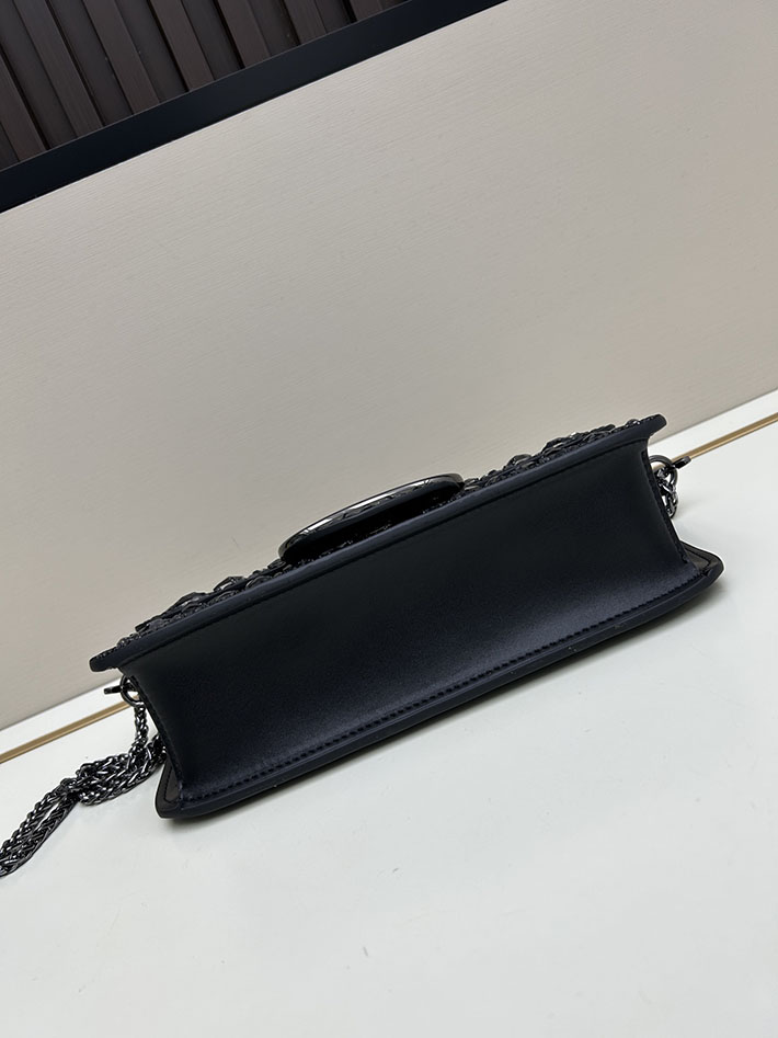 ヴァレンティノ バッグ 人気 VALENTINO ガラヴァーニ クラッチバッグ ショルダーバッグ ビジュー ブラック 2629198 ヴァレンティノ バッグ アウトレット - 画像 (5)