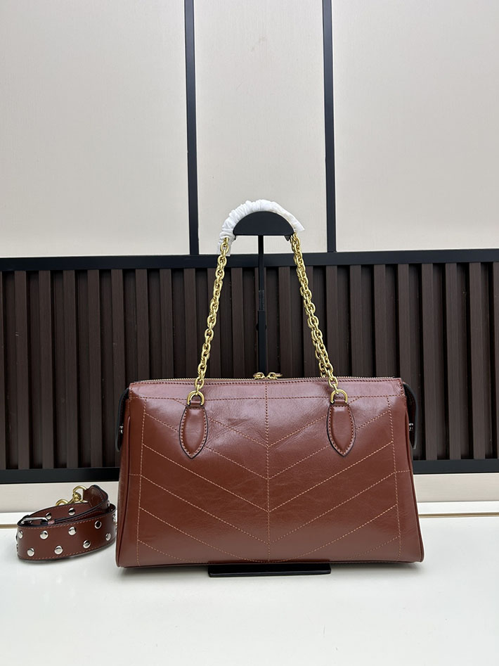 ヴァレンティノ バッグ 人気 VALENTINO ガラヴァーニ パンテア シェブロンパターン ナッパレザー ブラウン 2629207 ヴァレンティノ ショルダーバッグ - 画像 (8)