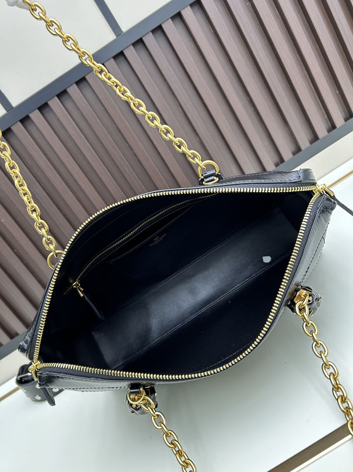 ヴァレンティノ バッグ 人気 VALENTINO ガラヴァーニ パンテア シェブロンパターン ナッパレザー ブラック 2629208 ヴァレンティノ バッグ 人気 - 画像 (3)