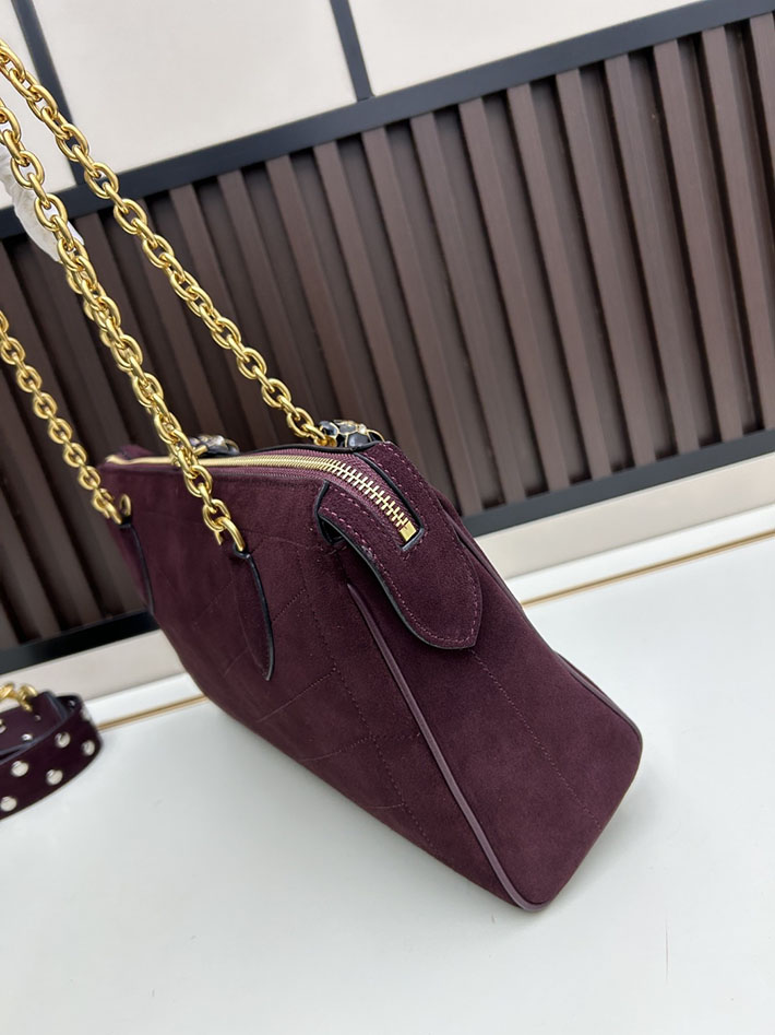 ヴァレンティノ バッグ 人気 VALENTINO ガラヴァーニ パンテア シェブロンパターン ナッパレザー ボルドー 2629209 ヴァレンティノ バッグ 昔 - 画像 (7)