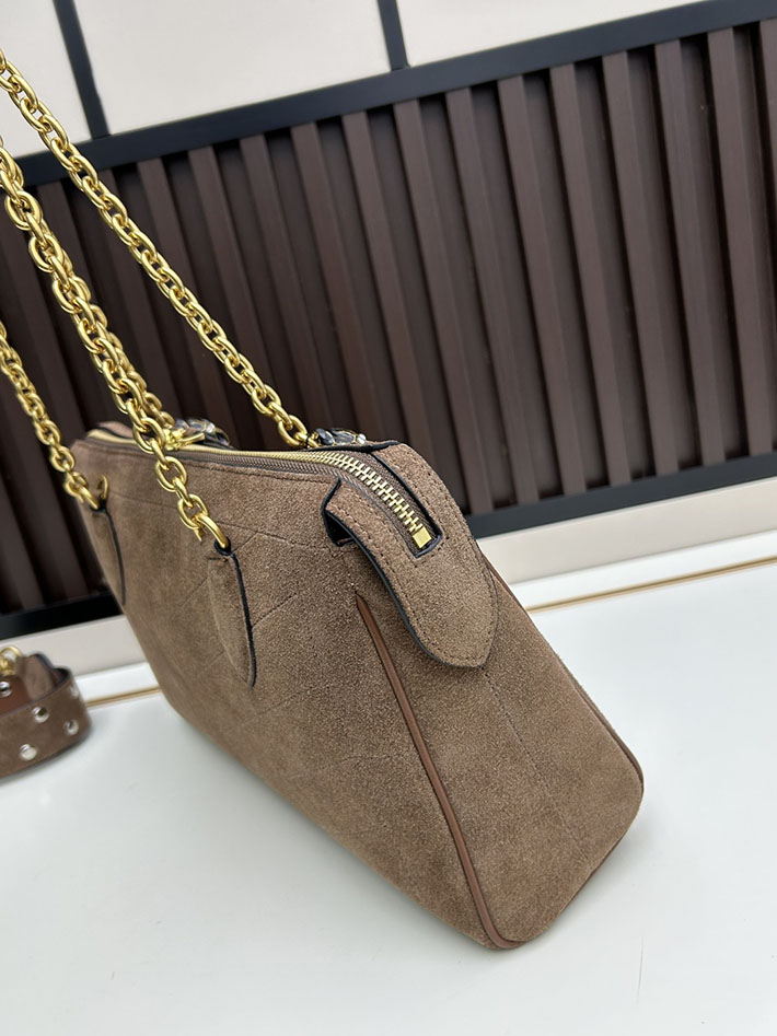 ヴァレンティノ バッグ 人気 VALENTINO ガラヴァーニ パンテア シェブロンパターン ナッパレザー ブラウン 2629210 ヴァレンティノ バッグ セール - 画像 (7)