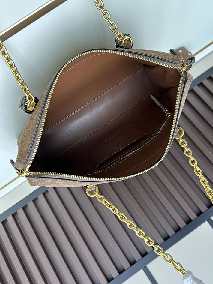 ヴァレンティノ バッグ 人気 VALENTINO ガラヴァーニ パンテア シェブロンパターン ナッパレザー ブラウン 2629210 ヴァレンティノ バッグ セール - 画像 (3)