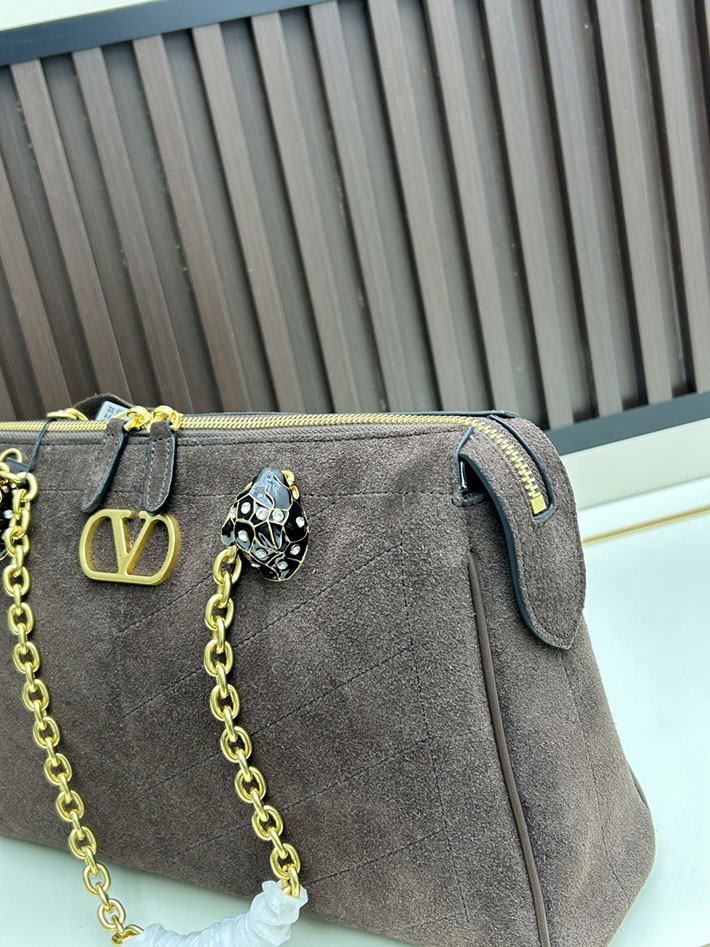 ヴァレンティノ バッグ 人気 VALENTINO ガラヴァーニ パンテア シェブロンパターン ナッパレザー ブラウン 2629211 ヴァレンティノ バッグ レディース - 画像 (3)
