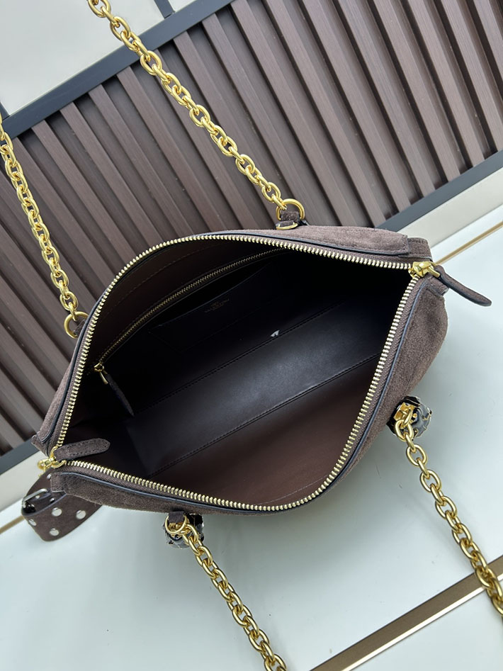 ヴァレンティノ バッグ 人気 VALENTINO ガラヴァーニ パンテア シェブロンパターン ナッパレザー ブラウン 2629211 ヴァレンティノ バッグ レディース - 画像 (2)