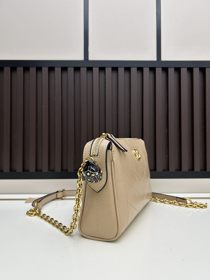 ヴァレンティノ バッグ 人気 VALENTINO ガラヴァーニ パンテア シェブロンパターン スモール ベージュ 2629213 ヴァレンティノ バッグ アウトレット - 画像 (8)