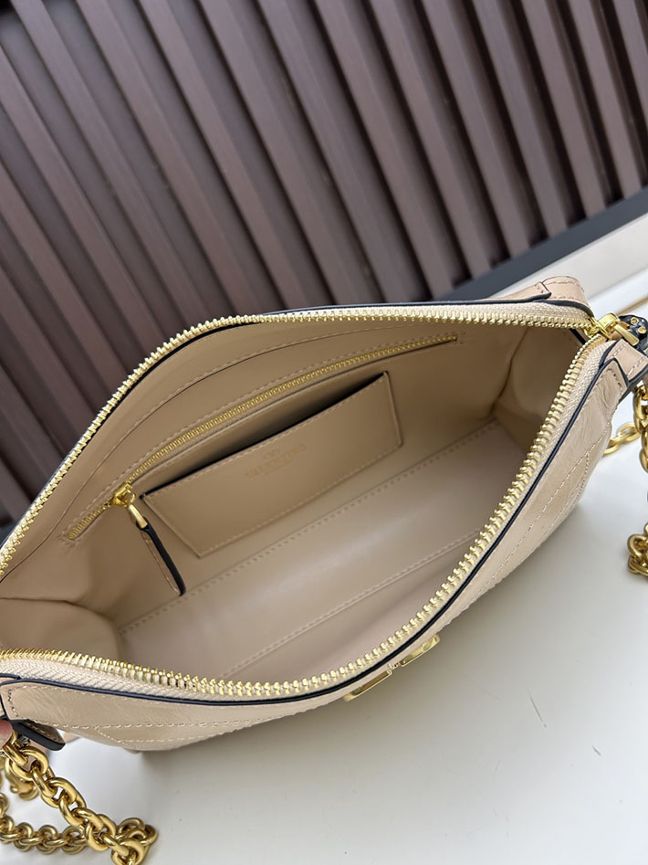 ヴァレンティノ バッグ 人気 VALENTINO ガラヴァーニ パンテア シェブロンパターン スモール ベージュ 2629213 ヴァレンティノ バッグ アウトレット - 画像 (3)