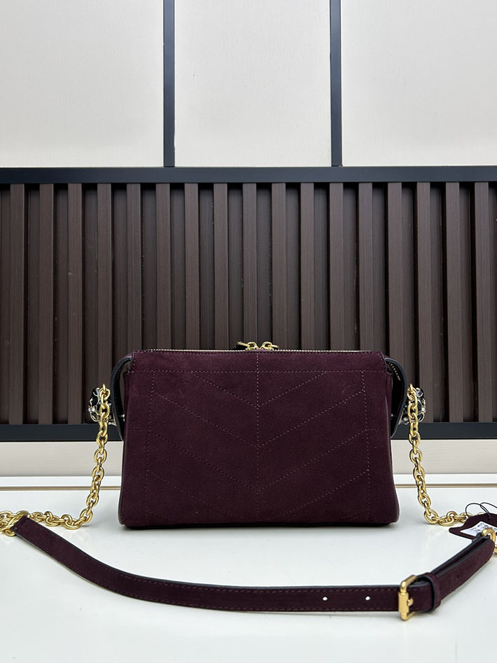 ヴァレンティノ バッグ 人気 VALENTINO ガラヴァーニ パンテア シェブロンパターン スモール ボルドー 2629217 ヴァレンティノ ショルダーバッグ レディース - 画像 (7)