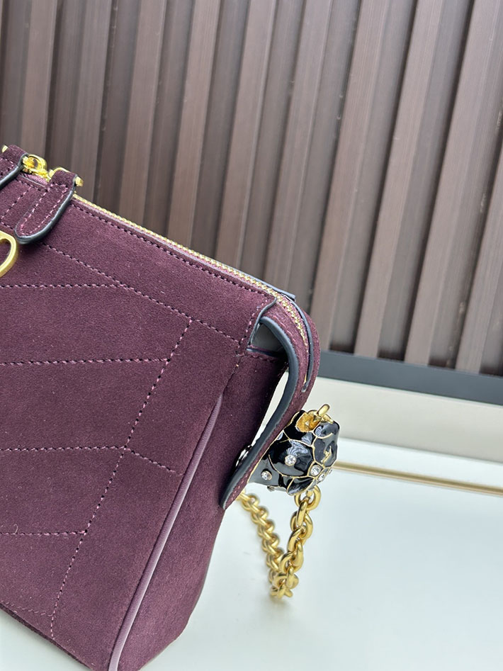 ヴァレンティノ バッグ 人気 VALENTINO ガラヴァーニ パンテア シェブロンパターン スモール ボルドー 2629217 ヴァレンティノ ショルダーバッグ レディース - 画像 (4)
