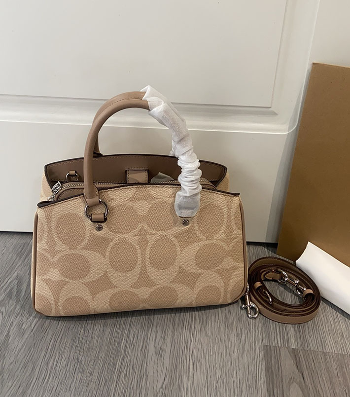 最高級コーチスーパーコピー COACH サバンナ スモール キャリーオール バッグ CAL53 サンド/トープ 2630226 コーチ バッグ アウトレット - 画像 (9)