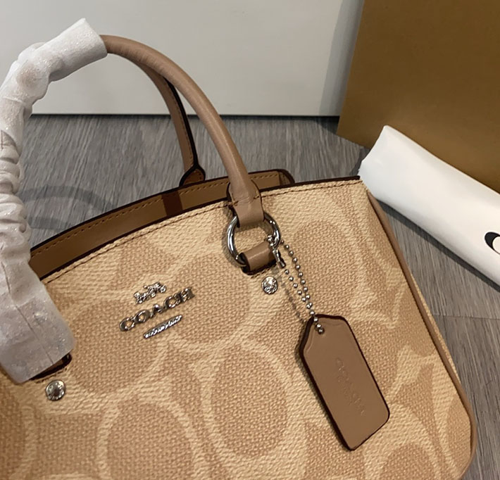 最高級コーチスーパーコピー COACH サバンナ スモール キャリーオール バッグ CAL53 サンド/トープ 2630226 コーチ バッグ アウトレット - 画像 (6)