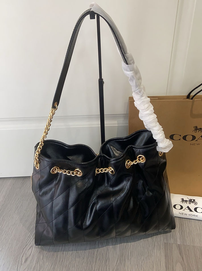 最高級コーチスーパーコピー COACH エヴリン ショルダー バッグ・キルティング ブラック CDR00 IMBLK コーチ バッグ 斜 めがけ 人気 - 画像 (9)