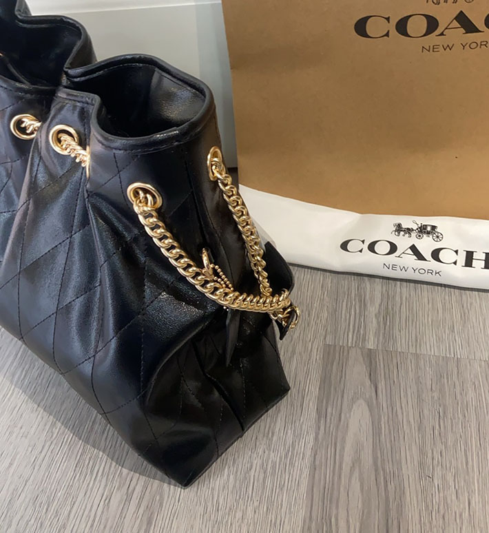 最高級コーチスーパーコピー COACH エヴリン ショルダー バッグ・キルティング ブラック CDR00 IMBLK コーチ バッグ 斜 めがけ 人気 - 画像 (5)