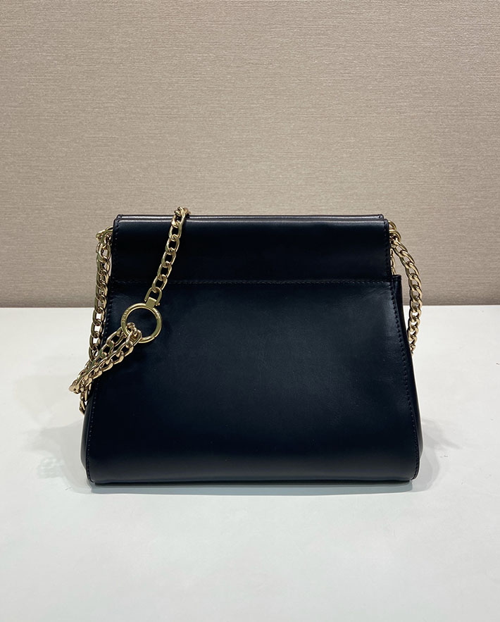 プラダ バッグ レディース PRADA アンシェネ レザー ミニバッグ ショルダーバッグ ブラック 1BC263_2HIA_F0002 プラダ バッグ 新作 - 画像 (7)