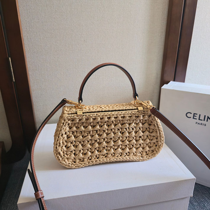 最高級セリーヌスーパーコピー Teen Celine Lola in Raffia Effect Textile ベージュ 2629260 セリーヌ バッグ 人気ランキング - 画像 (7)