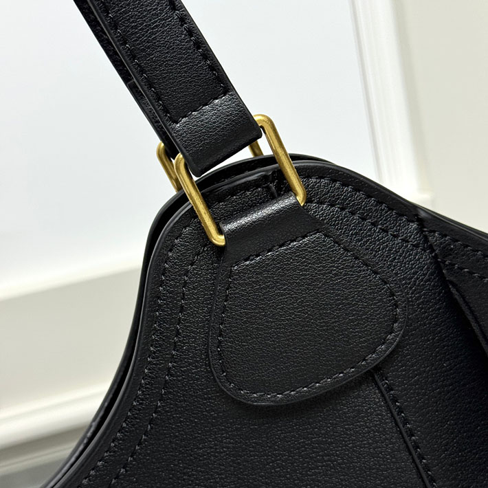 セリーヌ バッグ 人気 ランキング CELINE 25新作 MEO ショルダーバッグ サプルカーフスキン ブラック 2630265 セリーヌ バッグ ショルダー - 画像 (7)