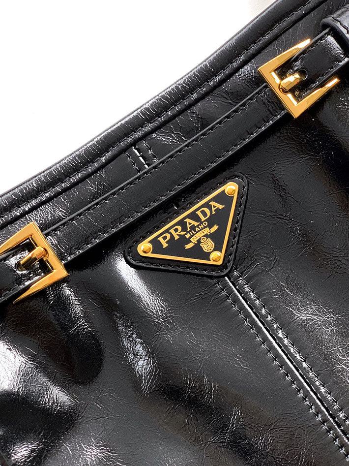 プラダ バッグ レディース PRADA ボニー レザー 三角ロゴ ミニ ショルダーバッグ ブラック 1BH229_2CYR_F0002 プラダ バッグ人気ランキング - 画像 (6)