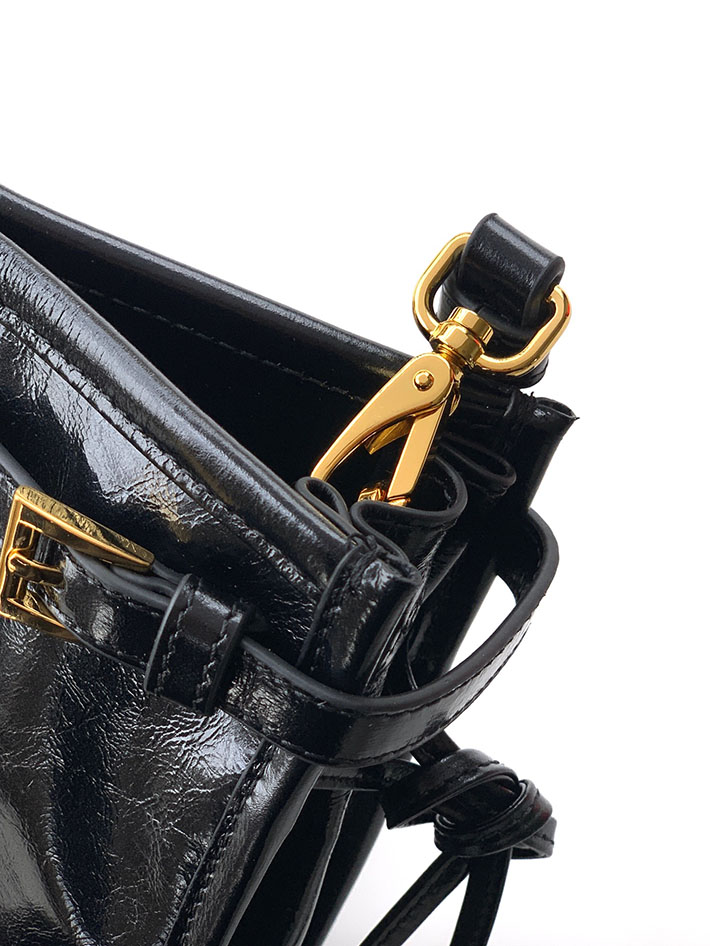 プラダ バッグ レディース PRADA ボニー レザー 三角ロゴ ミニ ショルダーバッグ ブラック 1BH229_2CYR_F0002 プラダ バッグ人気ランキング - 画像 (4)