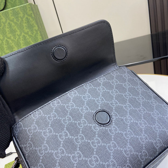グッチ直営アウトレット店 GUCCI メンズ GG ブラック スモール クロスボディバッグ 795479 FADJA 1042 グッチ バッグ メンズ 人気 - 画像 (3)