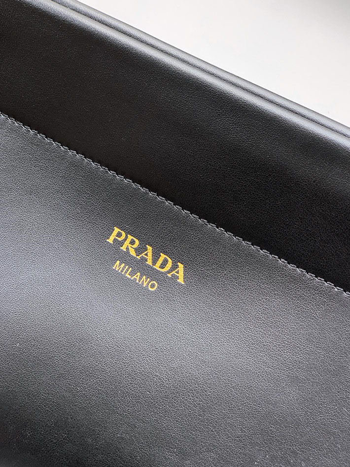 プラダ バッグ レディース PRADA アンシェネ ミディアム レザーバッグ ブラック 1BC262_2HIA_F0002_V_COO プラダ バッグ人気ランキング - 画像 (6)