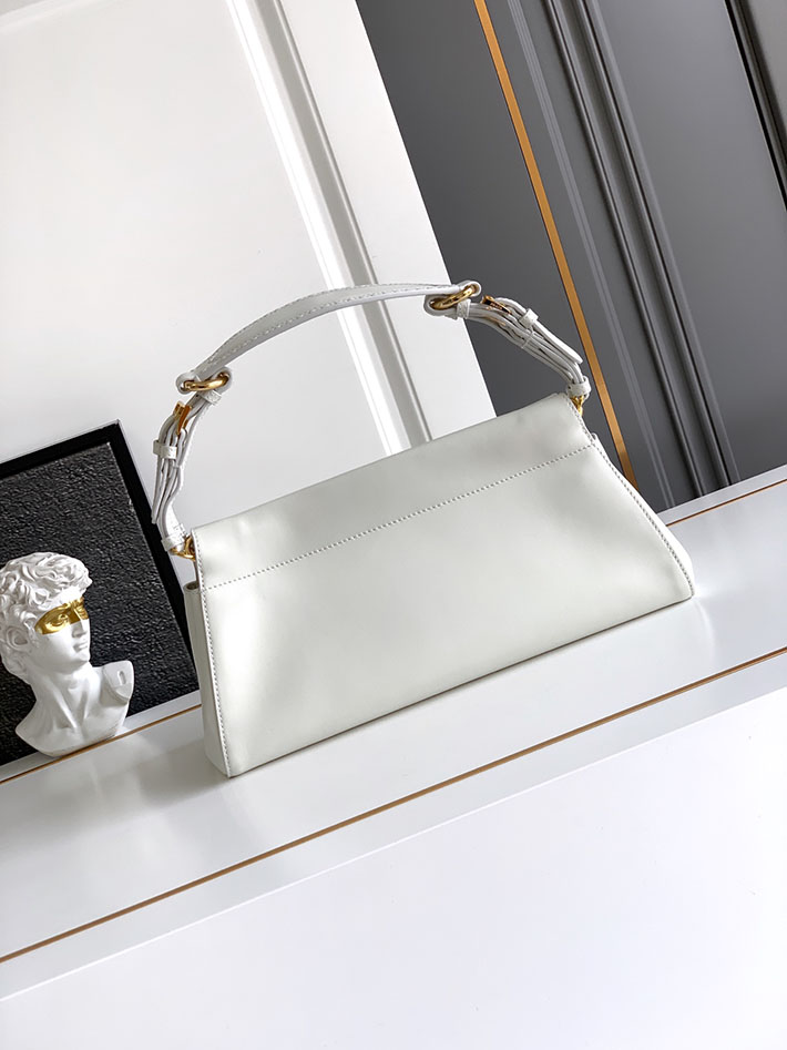 プラダ バッグ レディース PRADA アンシェネ ミディアム レザーバッグ ホワイト 1BC262_2HIA_F0009_V_COO プラダ バッグ アウトレット - 画像 (8)