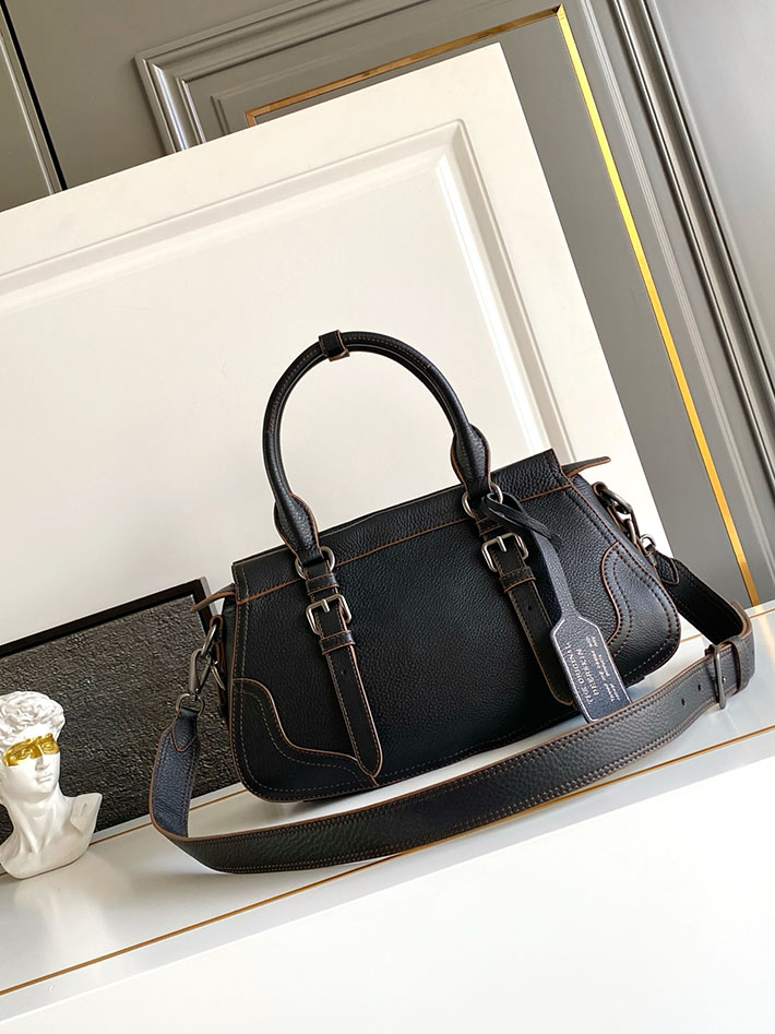 プラダ バッグ レディース PRADA ロゴ ラージ レザー トートバッグ ブラック 1BG604_2HIK_F0002_V_OOO プラダ トートバッグ 人気 - 画像 (8)