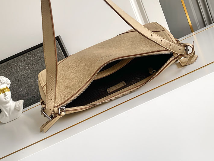 プラダ バッグ レディース PRADA ロゴ エメ ラージ レザー ショルダーバッグ サンドベージュ 1BC280_2HIK_F0036_V_OOO プラダ バッグ 斜 めがけ - 画像 (3)
