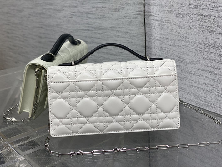 ディオール バッグ 人気 Dior My Dior ミニバッグ カナージュ ラムスキン ホワイト S0984OUQA_M030 ディオール バッグ アウトレット - 画像 (7)