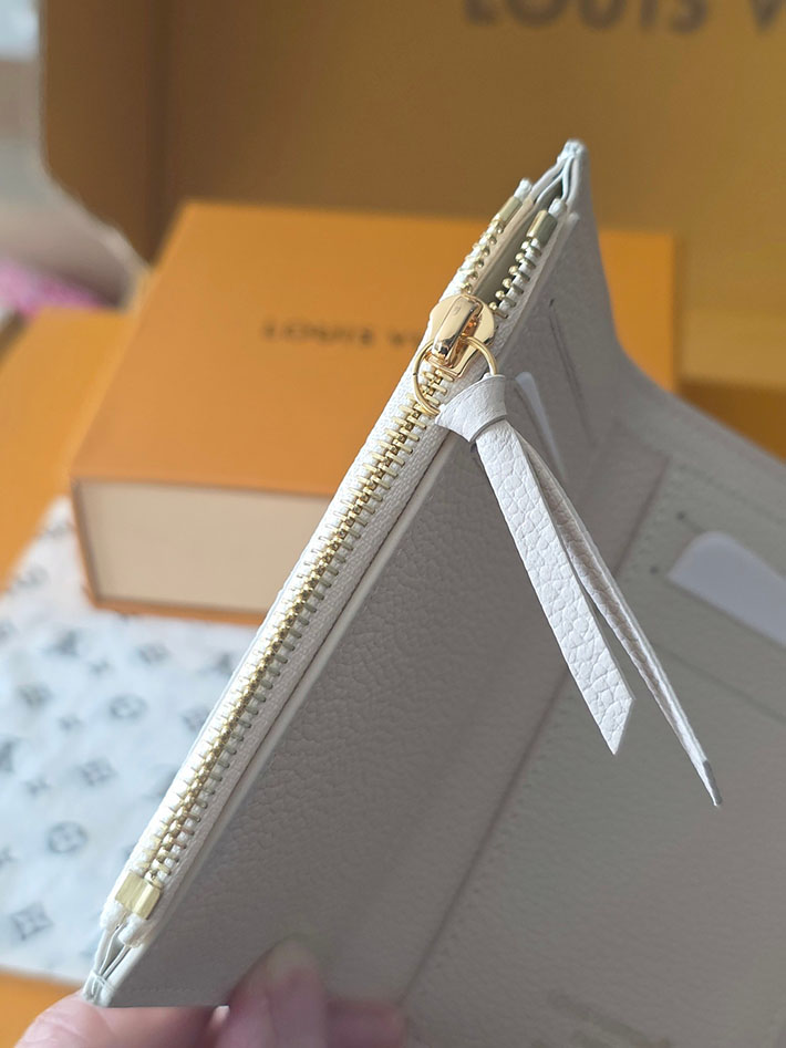 ルイヴィトン販売店舗 財布 レディース LV ポルトフォイユ・ヴィクトリーヌ モノグラム・ミルキーホワイト、ピーチ M28299 ルイヴィトン 財布 ピンク - 画像 (3)