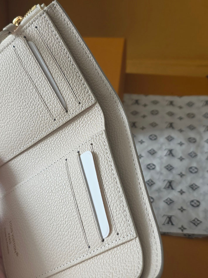 ルイヴィトン販売店舗 財布 レディース LV ポルトフォイユ・ヴィクトリーヌ モノグラム・ミルキーホワイト、ピーチ M28299 ルイヴィトン 財布 ピンク - 画像 (2)