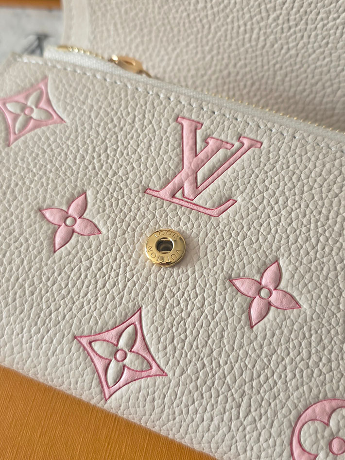 ルイヴィトン販売店舗 財布 レディース LV ポルトフォイユ・ヴィクトリーヌ モノグラム・ミルキーホワイト、ピーチ M28299 ルイヴィトン 財布 ピンク - 画像 (7)