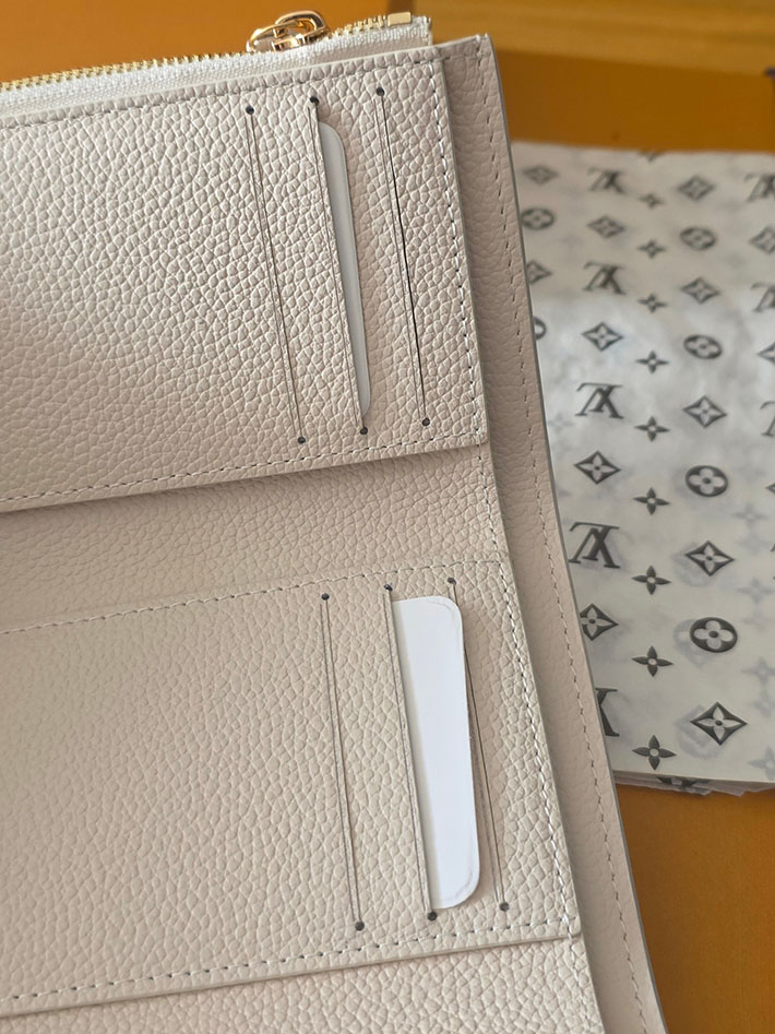 ルイヴィトン販売店舗 財布 レディース LV ポルトフォイユ・ヴィクトリーヌ モノグラム・ミルキーホワイト、ピーチ M28299 ルイヴィトン 財布 ピンク - 画像 (4)