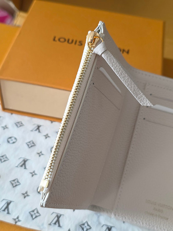 ルイヴィトン販売店舗 財布 レディース LV ポルトフォイユ・ヴィクトリーヌ モノグラム・ミルキーホワイト、ブルー 2629343 ヴィトン ミニ財布 人気 - 画像 (2)