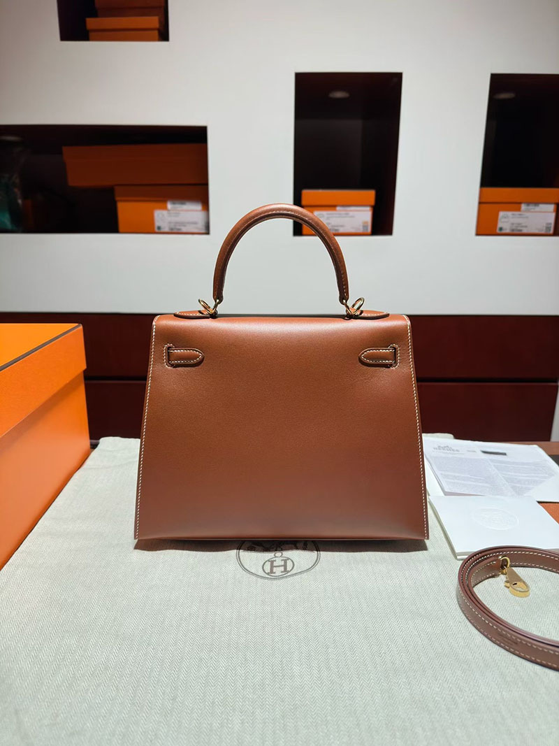 エルメス ケリーバッグ レディース HERMES ケリー25 外縫い フォーブ バレニア ゴールド金具 2630343 エルメス ケリー25 - 画像 (9)