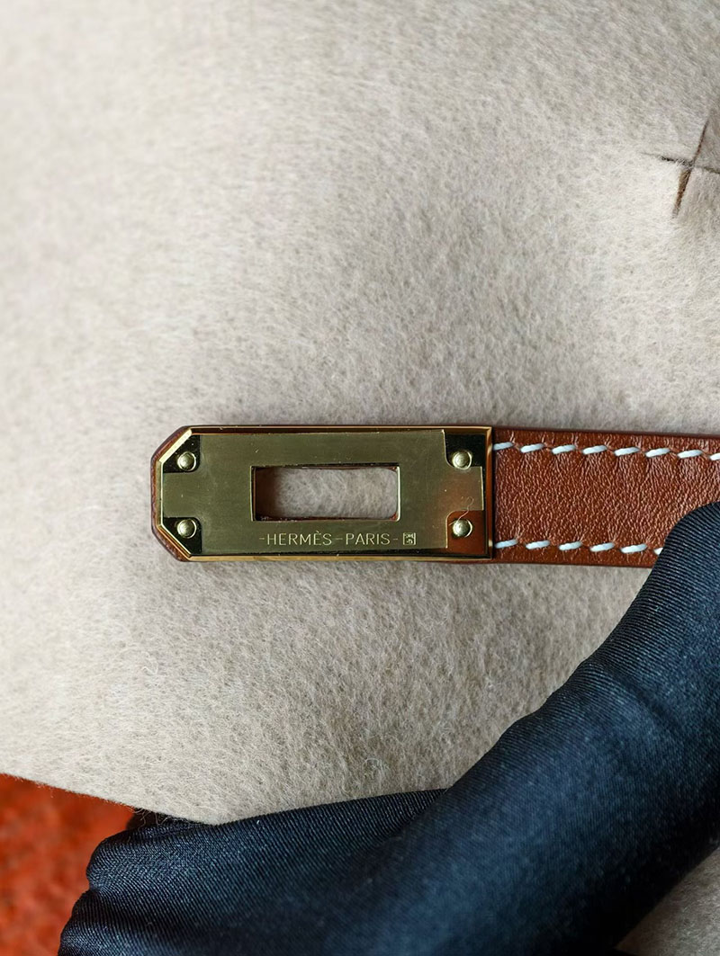 エルメス ケリーバッグ レディース HERMES ケリー25 外縫い フォーブ バレニア ゴールド金具 2630343 エルメス ケリー25 - 画像 (8)