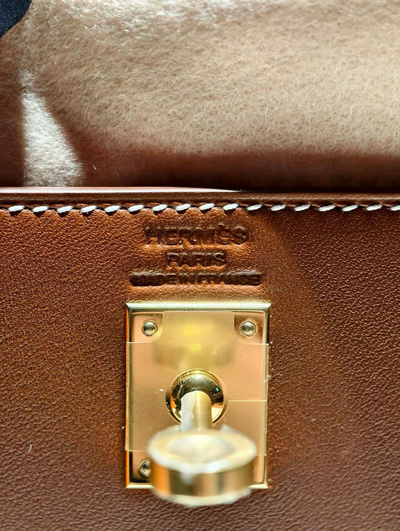 エルメス ケリーバッグ レディース HERMES ケリー25 外縫い フォーブ バレニア ゴールド金具 2630343 エルメス ケリー25 - 画像 (7)