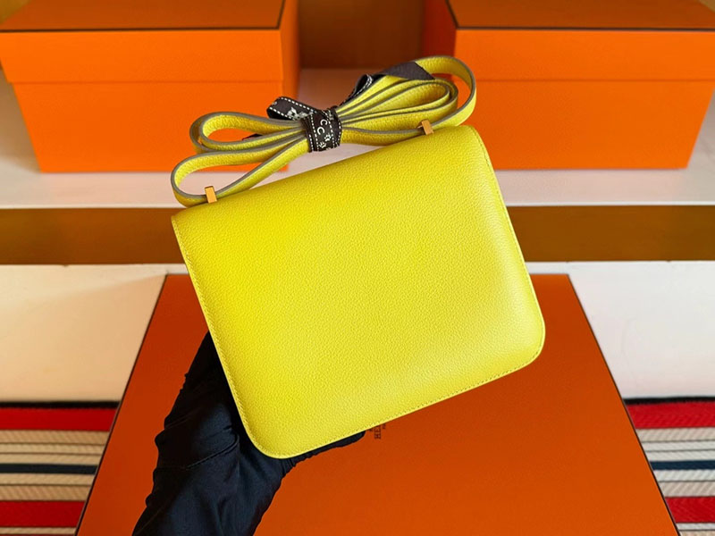 エルメス コンスタンスバッグ レディース HERMES コンスタンス3 ミニ ライム エバーカラー ゴールド金具 2630344 エルメス コンスタンス ミニ - 画像 (2)