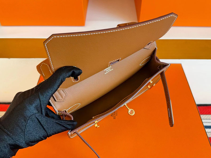 エルメス ジプシエールバッグ HERMES ジプシエール ミニ ゴールド エバーカラー ゴールド金具 2630345 エルメス ジプシエール ミニ - 画像 (2)