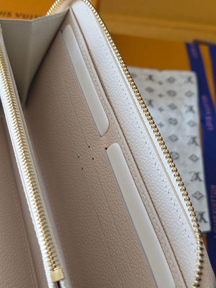 ルイヴィトン販売店舗 財布 レディース LV ジッピー・ウォレット モノグラム・ミルキーホワイト、ブルー M28131 ルイヴィトン 長財布 レディース 人気 - 画像 (4)