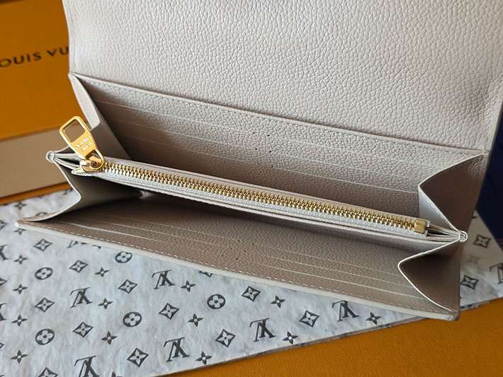 ルイヴィトン販売店舗 財布 レディース LV ポルトフォイユ・サラ ミルキーホワイト、グリーン M27740 ルイヴィトン 長財布 レディース 人気 - 画像 (3)
