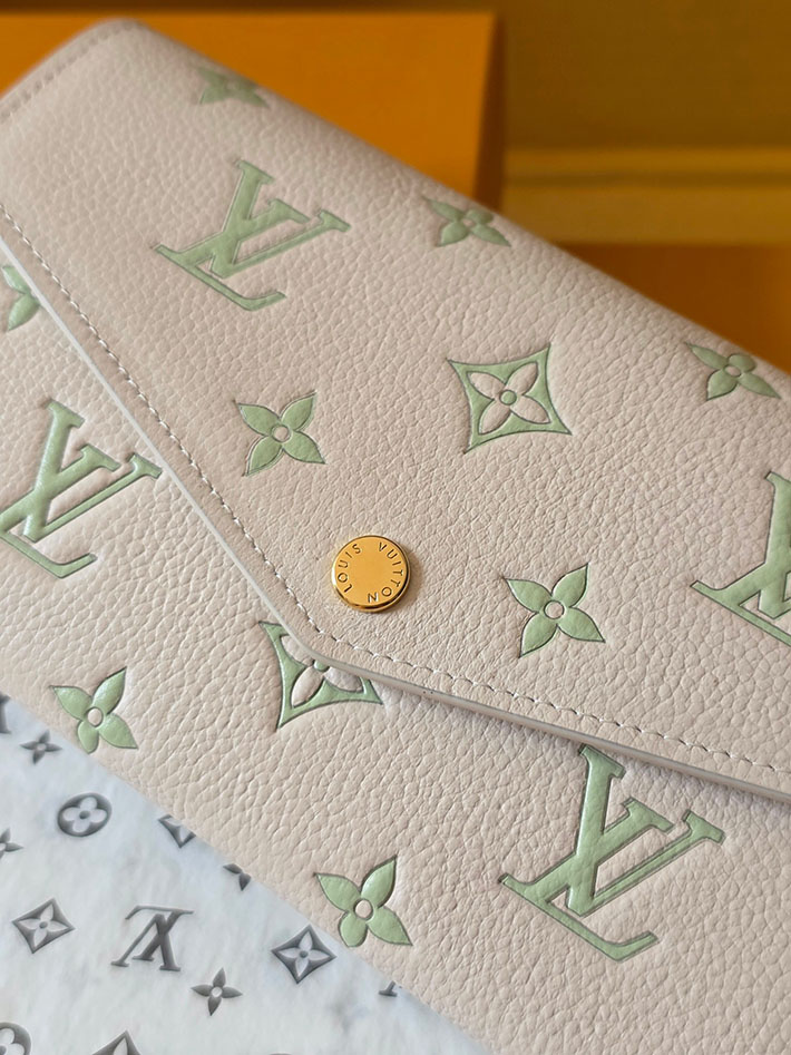 ルイヴィトン販売店舗 財布 レディース LV ポルトフォイユ・サラ ミルキーホワイト、グリーン M27740 ルイヴィトン 長財布 レディース 人気 - 画像 (8)