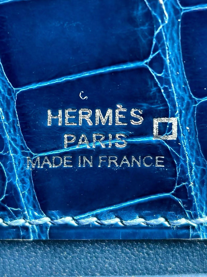 エルメス ポシェットケリーバッグ HERMES ポシェットケリー ブルーアビス クロコダイル シルバー金具 2630349 エルメス ケリー 定価 - 画像 (4)