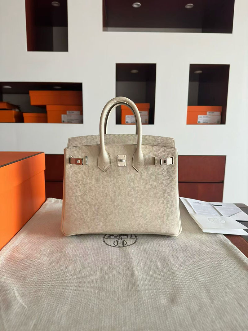 エルメス バーキンバッグ HERMES バーキン25 クレ シェブルミゾル シルバー金具 2630351 エルメス バーキン25 定価 - 画像 (9)