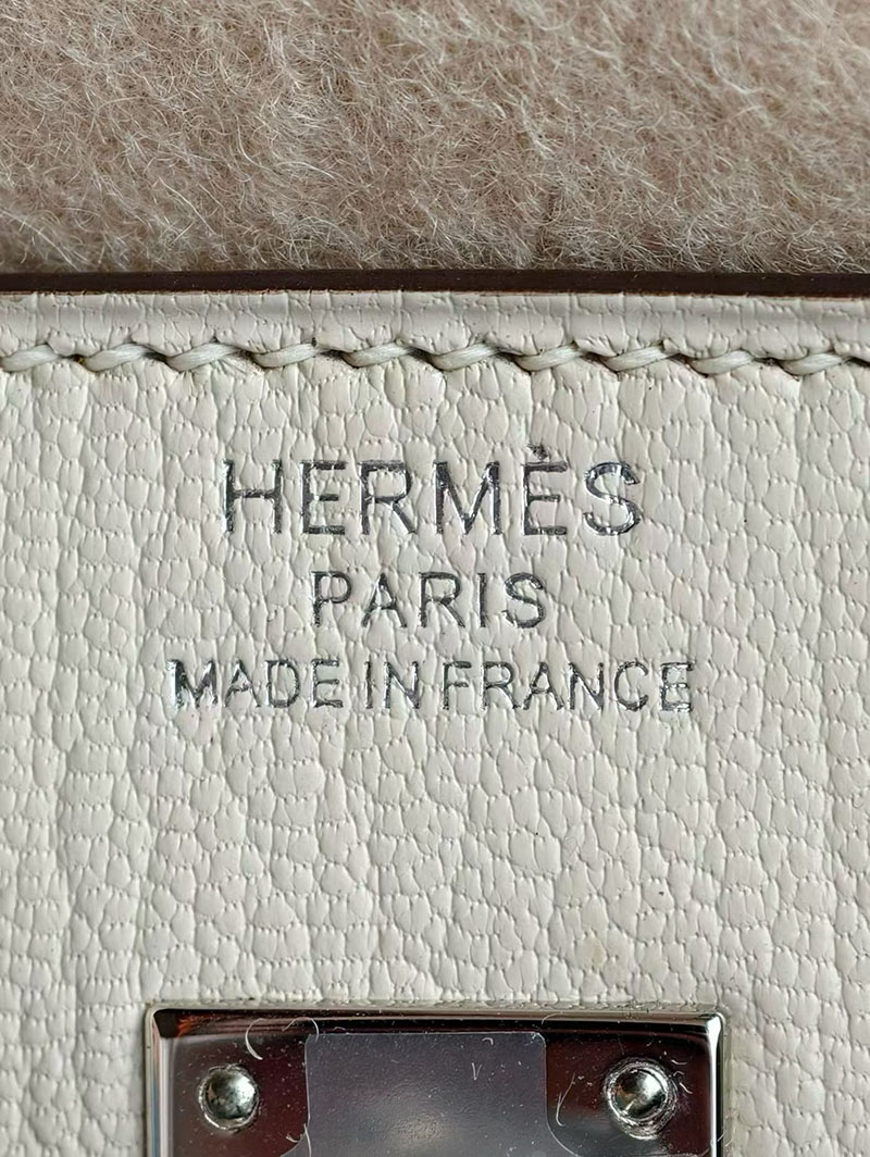 エルメス バーキンバッグ HERMES バーキン25 クレ シェブルミゾル シルバー金具 2630351 エルメス バーキン25 定価 - 画像 (6)
