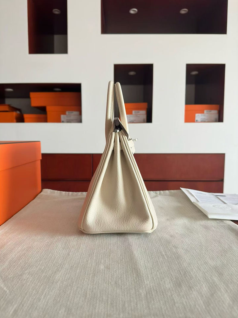 エルメス バーキンバッグ HERMES バーキン25 クレ シェブルミゾル シルバー金具 2630351 エルメス バーキン25 定価 - 画像 (4)
