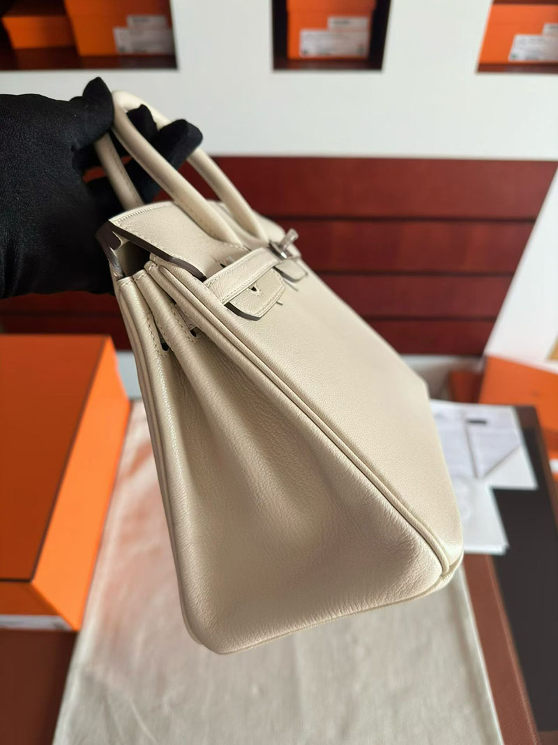 エルメス バーキンバッグ HERMES バーキン25 クレ シェブルミゾル シルバー金具 2630351 エルメス バーキン25 定価 - 画像 (3)