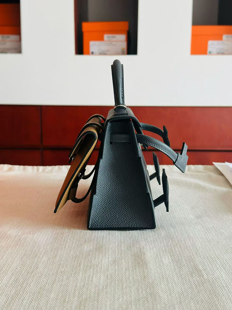 HERMES ケリードールピクト グリミスティ/ブラック/ヴェールフィズ/アルザン エプソン シルバー金具 2630352 エルメス ケリードール ピクト - 画像 (4)